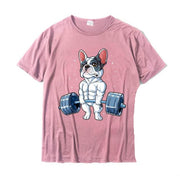 Funny Weightlifting French Bulldog Men's T-Shirt