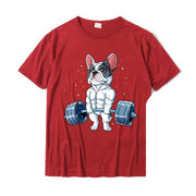 Funny Weightlifting French Bulldog Men's T-Shirt