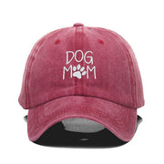 Dog Mom Paw Print Vintage Baseball Cap