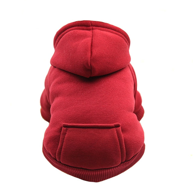 Comfy Single Color Dog Hoodie with Pocket