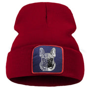 Word Art Frenchie Face Beanie Hat