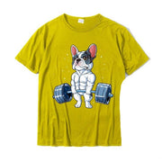 Funny Weightlifting French Bulldog Men's T-Shirt