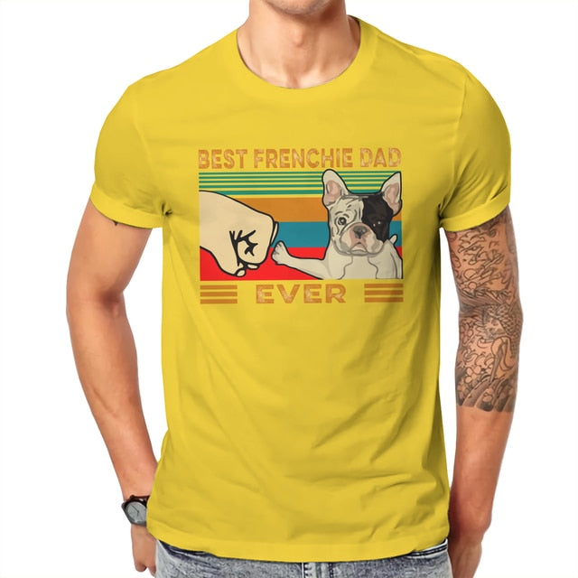 Best Frenchie Dad Ever     Men's T-Shirt