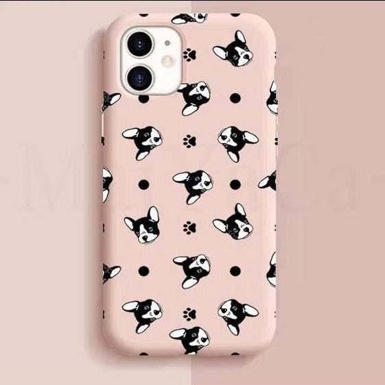 Frenchie Face Silicone Phone Case for iPhone