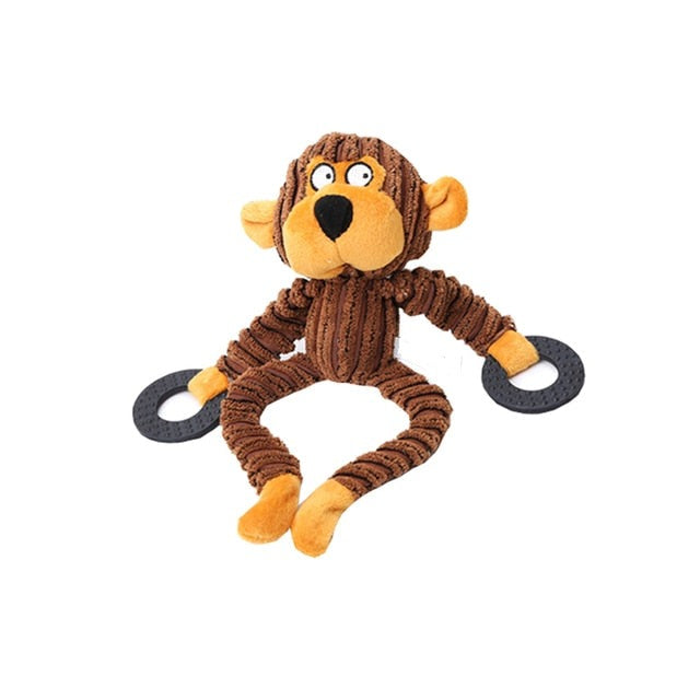 Funny Animals Corduroy Chew Dog Toy