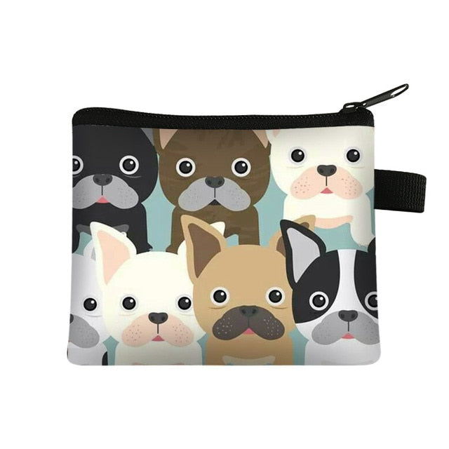 French Bulldog Zippered Coin Purse