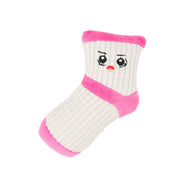 Funny Face Plush Fuzzy Sock Dog Toy