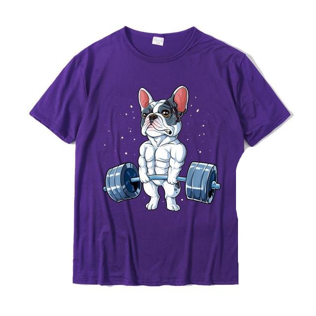 Funny Weightlifting French Bulldog Men's T-Shirt