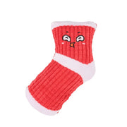 Funny Face Plush Fuzzy Sock Dog Toy